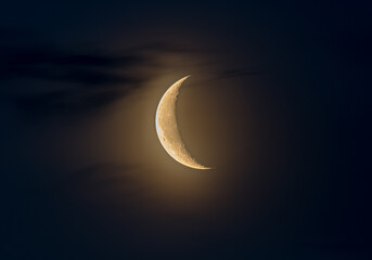 Obraz na płótnie Canvas moon through thin clouds