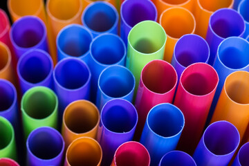 colorful plastic pipes
