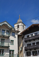 Fototapeta na wymiar St. Wolfgang im Salzkammergut, Dorfansicht mit Wallfahrtskirche