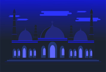 Mosque icon vector Illustration design template. vector illustration for use in banners, web, posters and e-business. islamic mosque vector, happy eid mubarrok, happy eidul adha