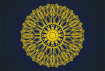 Luxury Gold Mandala Vector Art Pattern Design. Mandala luxury background with ornament