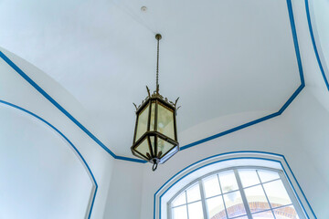 Single lamp chandelier in a low angle view at San Jose, California