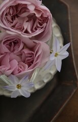 wedding rings on the table