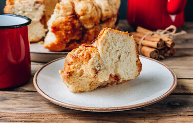 Sweet pull apart monkey bread with orange and cranberry