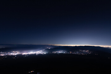 夜景　眺め　富士山　眺望