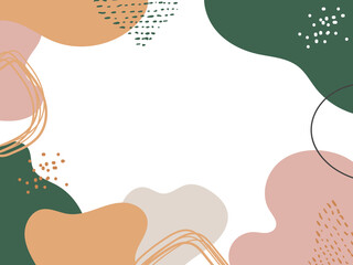 Abstract creative backgrounds in minimal trendy style with copy space for text.