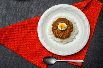ドライカレー　キーマカレー　dry curry and rice set