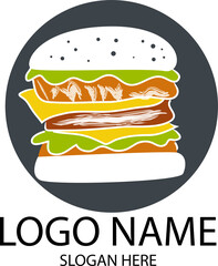 burger logo vector. burger icon