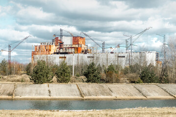 The third stage of the Chornobyl nuclear power plant, unfinished 5 and 6 power units