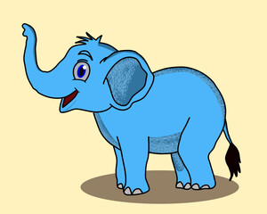 A cute elephant in vector design illustration