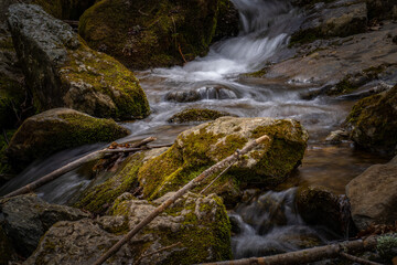 waterfall in the mountains