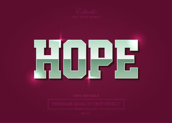 HOPE VECTOR TEXT STYLE EFFECT