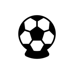 Naklejka premium Football or soccer winner trophy icon vector, symbol of victory event color editable on white background