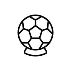 Fototapeta na wymiar Football or soccer winner trophy icon vector, symbol of victory event color editable on white background