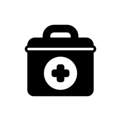 emergency briefcase, first aid kit icon isolated on white background. Health, help and medical diagnostics concept. suitable for health apps icon. or symbols of sports activities that require a first 