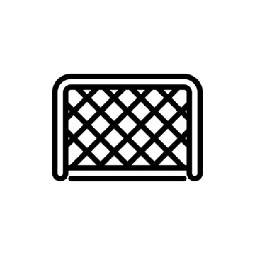 Soccer goal sports equipment icon isolated on a white background. Vector illustration. also suitable for other games that use the goal