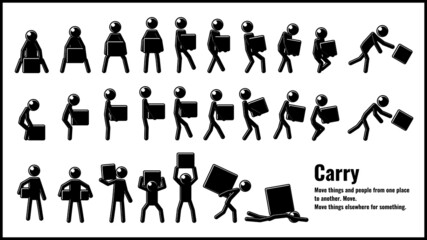 運ぶ姿のピクトグラム