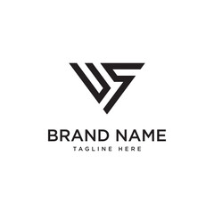 Fototapeta premium U S letter logo creative design. US icon