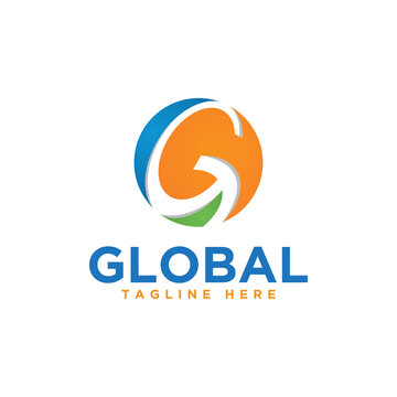 Initial Letter G for Global logo design
