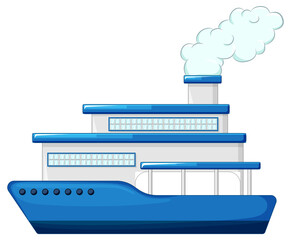 Big ship in blue color