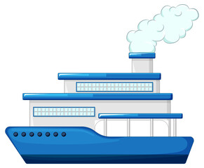 Obraz premium Big ship in blue color