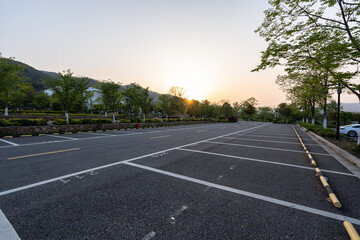 parking lot in city