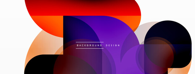 Round triangle shapes lines and circles. Geometric vector illustration for wallpaper banner background or landing page