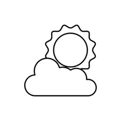 sunny and cloudy day icon