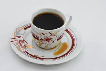 the traditional painted of red Easter eggs, in water with onion peels in Romania, Bistrita