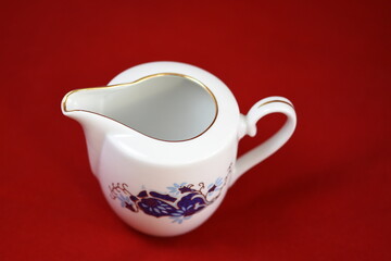 White ceramic creamer ,Milk jug,porcelain