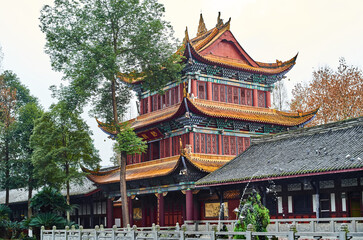 Obraz premium Chinese traditional Buddhist temple architecture