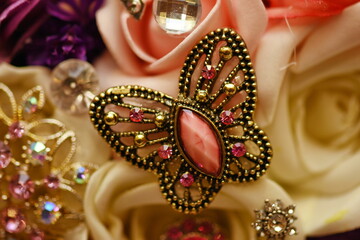 Jewelry, Brooch on Wedding Bouquet