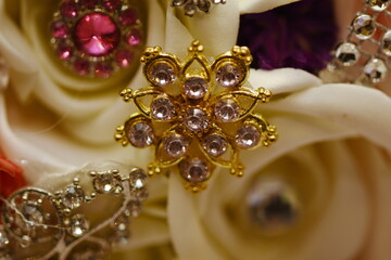 Jewelry, Brooch on Wedding Bouquet