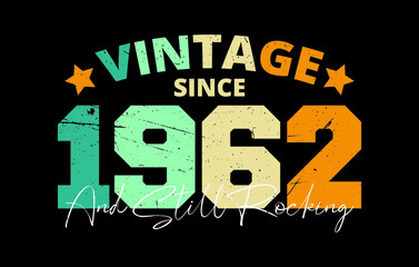 Birth Year Vintage Retro Typography T-Shirt Design