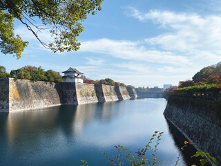 moat of Osaka- jo castle - obrazy, fototapety, plakaty