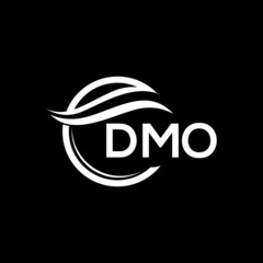DMO letter logo design on black background. DMO creative initials letter logo concept. DMO letter  design.
