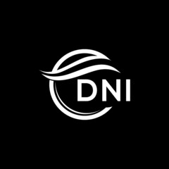 DNI letter logo design on black background. DNI  creative initials letter logo concept. DNI letter design.
