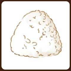 手描き水彩のおにぎりイラスト