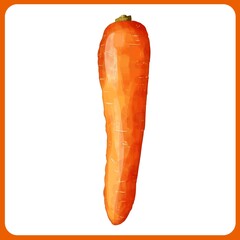 手描き水彩の人参イラスト