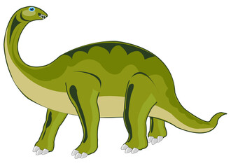Obraz premium Herbivorous dinosaur on white background is insulated