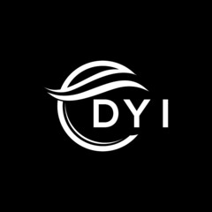 DYI letter logo design on black background. DYI  creative initials letter logo concept. DYI letter design.
