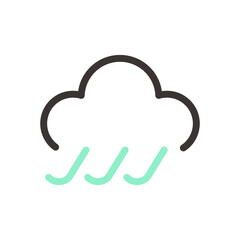 雨のお天気アイコン　ベクターイラスト素材