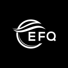EFQ letter logo design on black background. EFQ  creative initials letter logo concept. EFQ letter design.
