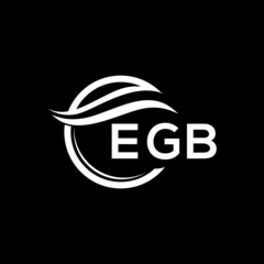 EGB letter logo design on black background. EGB  creative initials letter logo concept. EGB letter design.
