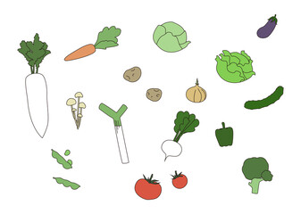 野菜イラストセット（JPEG）