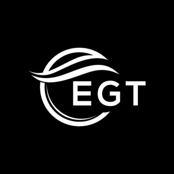 EGT letter logo design on black background. EGT  creative initials letter logo concept. EGT letter design.
