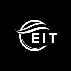 EIT letter logo design on black background. EIT  creative initials letter logo concept. EIT letter design.
