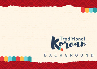 Vector of traditional Korean background - obrazy, fototapety, plakaty
