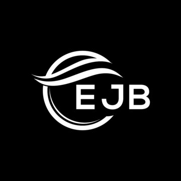 EJB letter logo design on black background. EJB  creative initials letter logo concept. EJB letter design.

