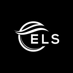 ELS letter logo design on black background. ELS creative initials letter logo concept. ELS letter design. 